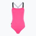 Plavky EA7 Emporio Armani Logo Tape One Piece neon pink