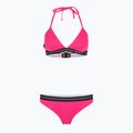 Dámske dvojdielne plavky EA7 Emporio Armani Logo Tape Bikini Triangle neon pink