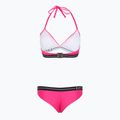 Dámske dvojdielne plavky EA7 Emporio Armani Logo Tape Bikini Triangle neon pink 2