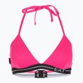 Dámske dvojdielne plavky EA7 Emporio Armani Logo Tape Bikini Triangle neon pink 3