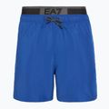 Pánske plavecké šortky EA7 Emporio Armani Logo Tape Boxer tyrkysové more