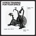 Vzduchový stacionárny bicykel Centr Air Bike Perform Series Centr x Hyrox black 8