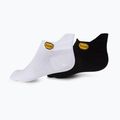 Vibram Fivefingers Athletic No-Show ponožky 2 páry čierne a biele S15N12PS 2