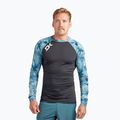 Dakine pánske plavecké tričko Hd Snug Fit Rashguard Crew black and blue DKA651M0004