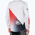 Pánsky cyklistický dres 100% R-Core X LS šedo-červený STO-40000-00010 2