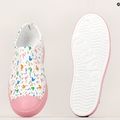 Native Jefferson Print Disney Jr detské tenisky shell white/princess pink/pastel white confetti 16