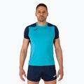 Pánske bežecké tričko Joma Record II fluor tyrkysová/navy