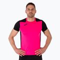 Pánske bežecké tričko Joma Record II fluor pink/black