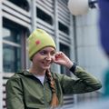 BUFF Crossknit zimná čiapka lesklá žltá 9