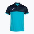 Pánske tenisové polo tričko Joma Montreal fluorescent turquoise/navy blue