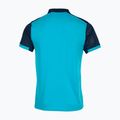 Pánske tenisové polo tričko Joma Montreal fluorescent turquoise/navy blue 2