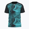 Pánske tenisové tričko Joma Challenge black/turquoise