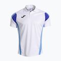 Pánske tenisové tričko Joma Montreal white/sky blue