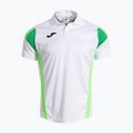 Pánske tenisové tričko Joma Montreal white/fluor green