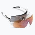Cyklistické okuliare Tifosi Alliant 3 white black/smoke/ac red/clear
