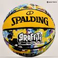 Spalding Graffiti 7 basketbalová lopta zelená a žltá 249338 6