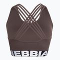 NEBBIA Medium Impact Cross hnedá fitness podprsenka 5