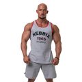 Dámske tréningové tielko NEBBIA Old-School Muscle Tank Top light grey