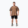 Pánske športové tričko NEBBIA Washed-Off Lifting Club light brown 2