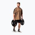 Pánske športové tričko NEBBIA Washed-Off Lifting Club light brown 5