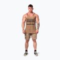 Pánske športové tielko NEBBIA Washed-Off Stringer Max Out light brown 2