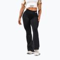 Dámske tréningové legíny NEBBIA Flow Seamless High Waist Sculpting Flared Black