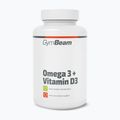 Kyseliny tukové + vitamín D3 doplnok stravy GymBeam Omega 3 + D3 90 kapsúl