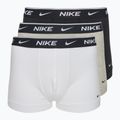 Pánske boxerky Nike Everyday Cotton Stretch Trunk 3 páry white/grey heather/black