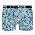 Pánske boxerky Nike Everyday Cotton Stretch Trunk 3 páry aquarius blue lg print/grey/uni red 2