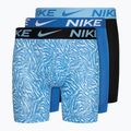 Pánske boxerky Nike Dri-FIT ADV Micro Brief 3 páry safari print/light photo blue/black