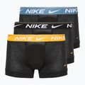 Pánske boxerky Nike Dri-FIT Ultra Comfort Trunk 3 páry black gold/storm/black