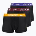 Pánske boxerky Nike Dri-Fit Essential Micro Trunk 3 pary black university gold/deep night/dark team red wb