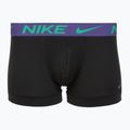 Pánske boxerky Nike Dri-Fit Essential Micro Trunk 3 pary black green shock/wild violet/black text wb 3
