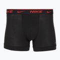 Pánske boxerky Nike Everyday Cotton Stretch Trunk 3 pary black lig crim/des och/deep night logo waistband 3