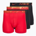 Pánske boxerky Nike Dri-Fit Essential Micro Boxer Brief 3 pary university red/black/black metallic grdient wb