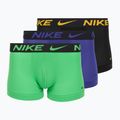 Pánske boxerky Nike Dri-FIT Cotton Trunk 3 pary deep night/university gold/green shock