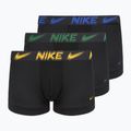 Pánske boxerky Nike Dri-Fit Essential Micro Trunk 3 pairs black/game royal/malachite/un gold/zoom wb