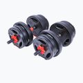 Pure2Improve Hybrid Dumbell/Barbell 20 kg činky s funkciou činky čierna a červená P2I202340 2