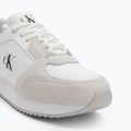 Dámske topánky Calvin Klein YW0YW01644 Runner Laceup Sock Mg Nylon Mix Bright White/Black 7
