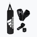 Boxerská súprava adidas Performance vak + rukavice + bandáž čierno-biela ADIBAC11KIT-EUN