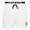 Pánske plavecké šortky Calvin Klein Medium s dvojitým pásom biele