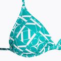 Calvin Klein Triangle-RP Print modrý vrchný diel plaviek s monogramom 3