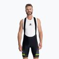 Cyklistické šortky pánske    Rogelli Hero II Bib Short yellow/grey/black