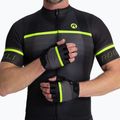 Rogelli Hero II pánske cyklistické rukavice black/fluor/grey 2