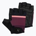 Cyklistické rukavice dámske  Rogelli Impress II burgundy/coral/black