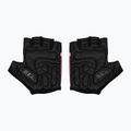 Cyklistické rukavice dámske  Rogelli Impress II burgundy/coral/black 3