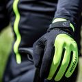 Pánske cyklistické rukavice Rogelli Core II Winter Windproof fluor 3