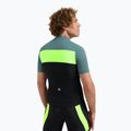 Rogelli Core Block pánsky cyklistický dres čierna / tyrkysová / fluórová žltá 2