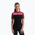 Dámsky cyklistický dres Rogelli Core Block W black/bordeaux/pink