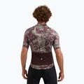 Rogelli Essential Graphic II pánsky cyklistický dres taupe / bordeaux 2